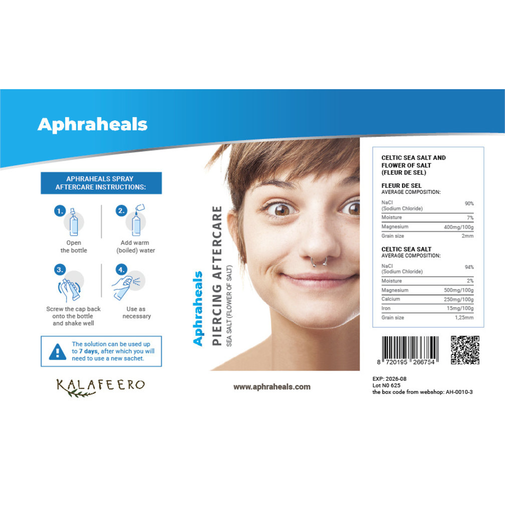 Aphraheals - Piercing Aftercare Spray - Tongue Care Set - Ideal for a quick and effective aftercare of piercings