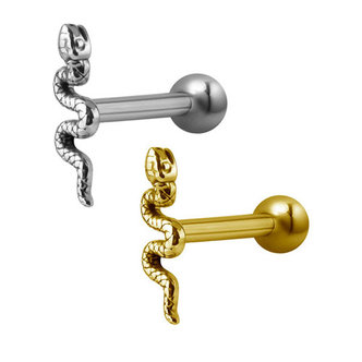 Piercings Works Surgical Steel Ear Piercing - Snake