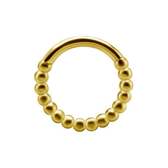 Piercings Works Voeg wat luxe toe aan je piercing collectie met onze 18 Karaat Gouden Segment Ring voor oor piercings