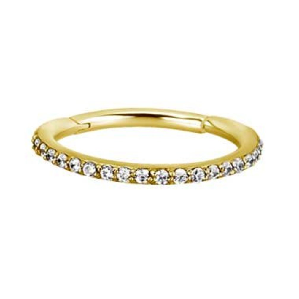 14 Karaat Massief Gouden Hinged Segment Ring  (0,8mm)