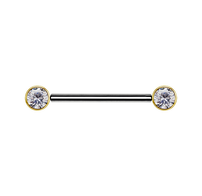 18k gold outlet nipple bars