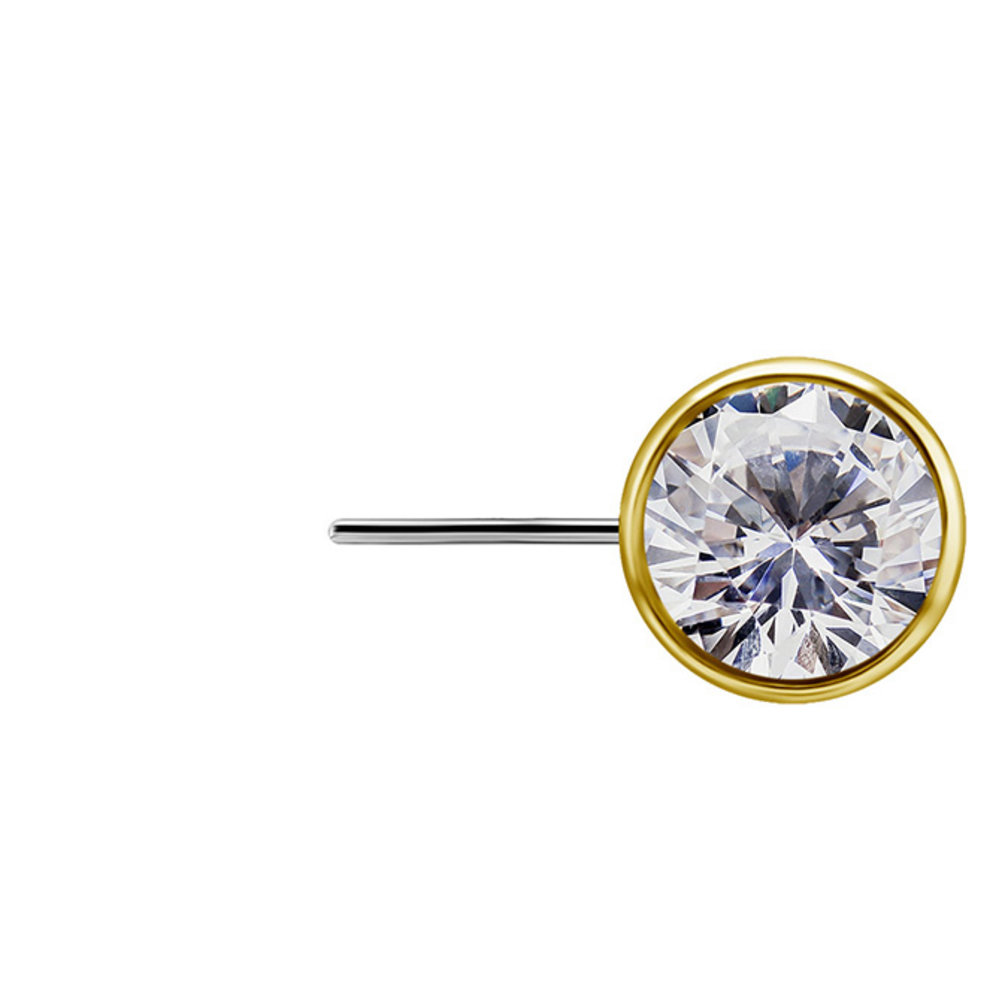 De Enige en Beste Tepel Barbell Ooit - Gemaakt van Titanium en 18 Karaat Goud, Met Premium Zirkonia