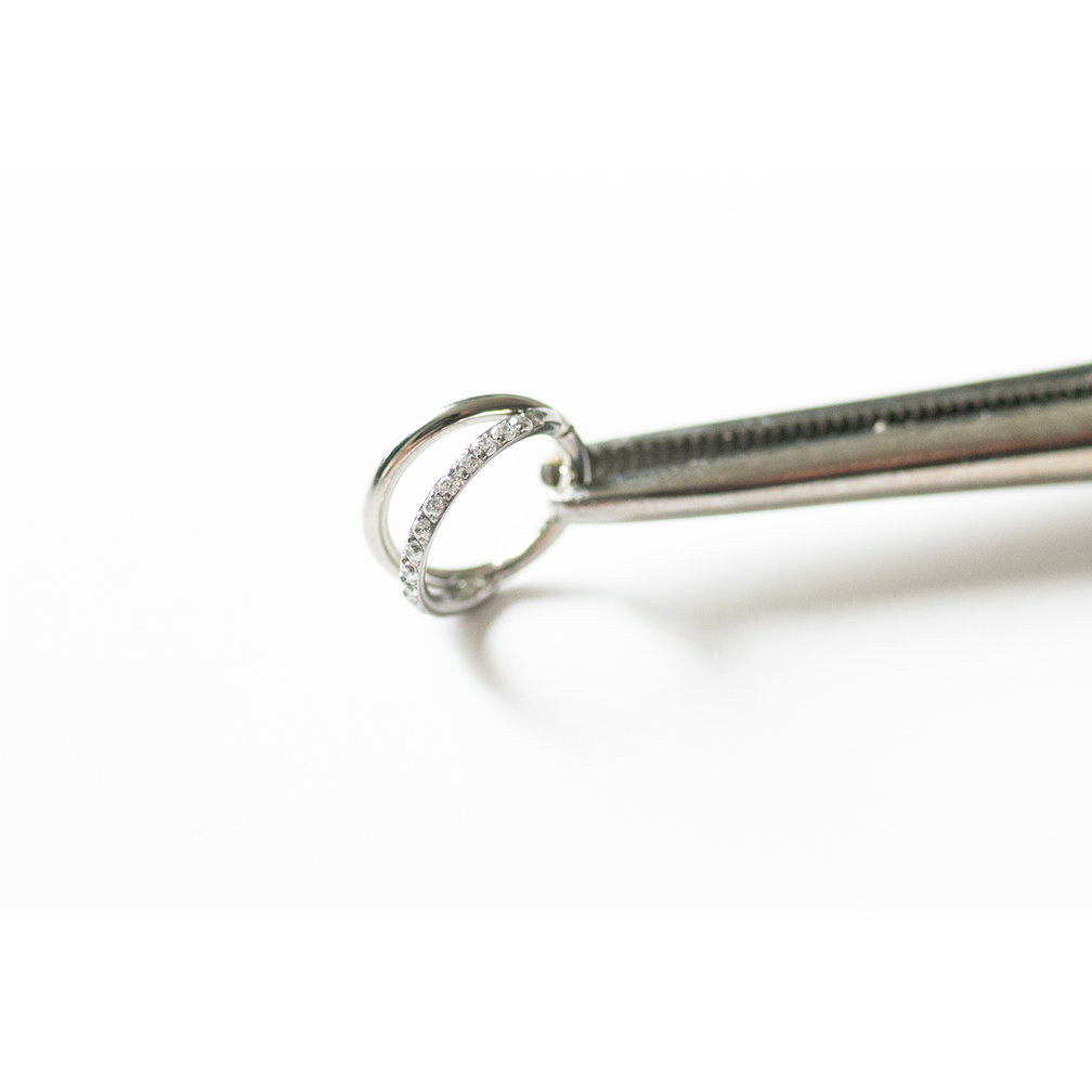 Titanium Helix Ring  - Kristalletjes