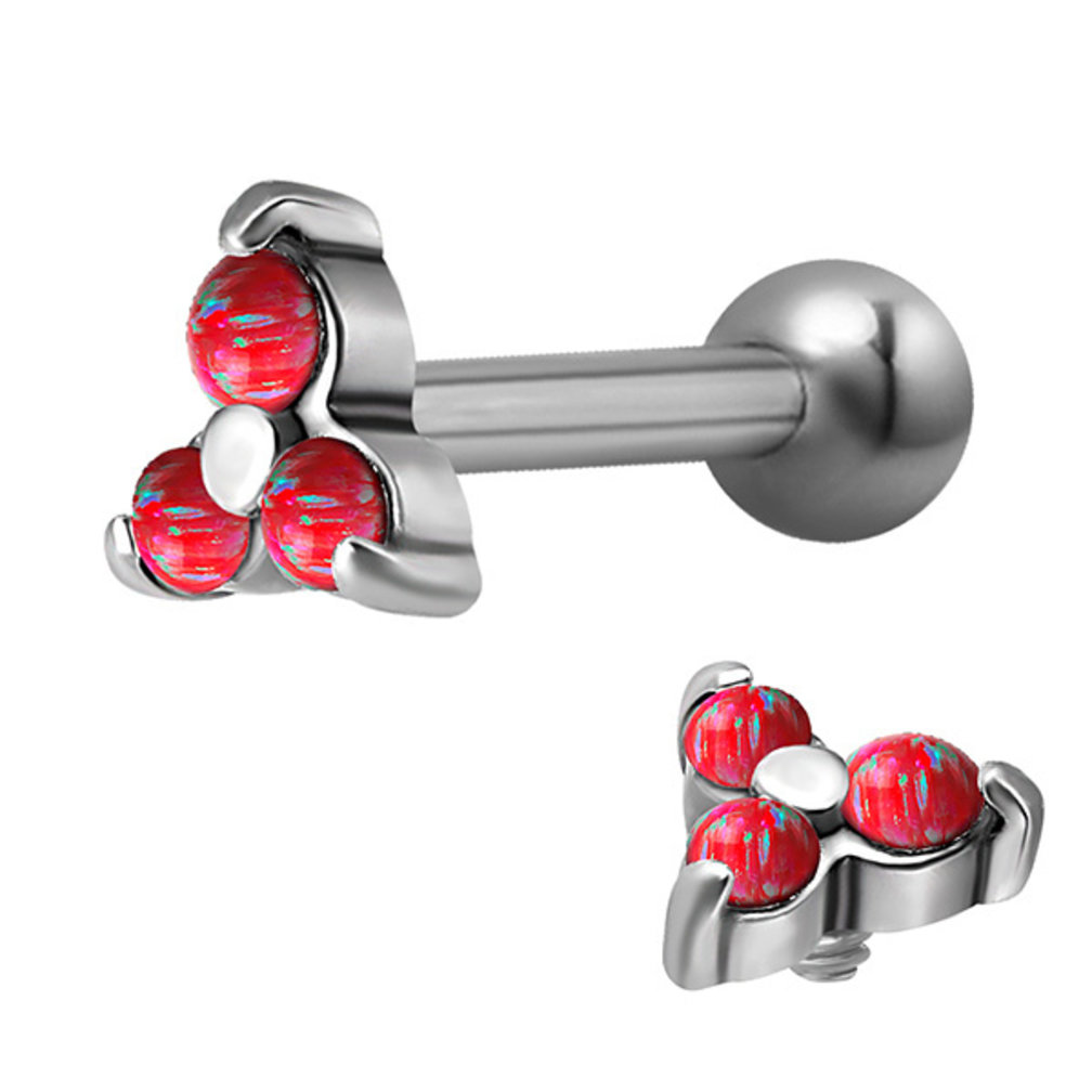De Beste Keuze voor Oorpiercings - Chirurgisch Staal Barbell met Trinity Opalen