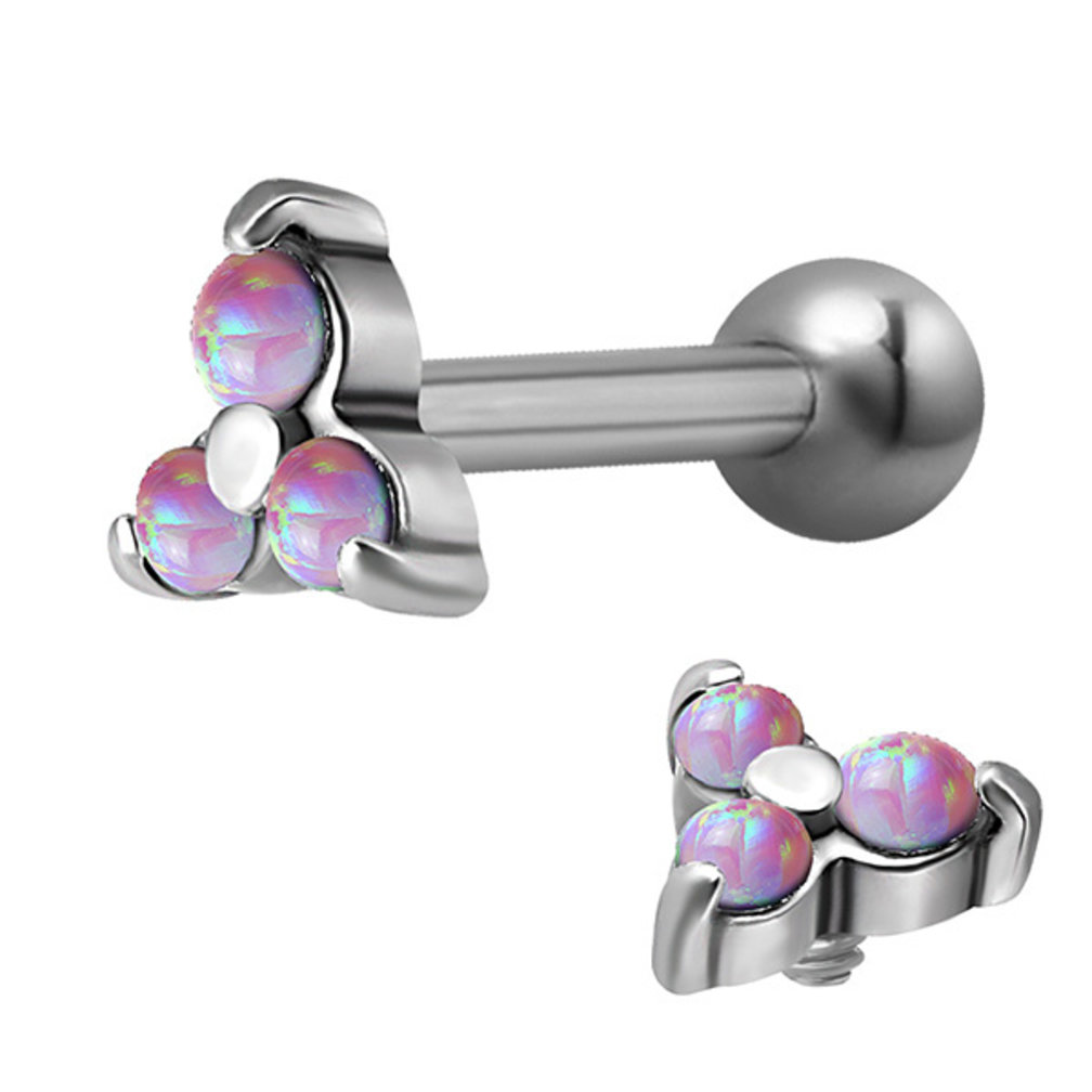 De Beste Keuze voor Oorpiercings - Chirurgisch Staal Barbell met Trinity Opalen