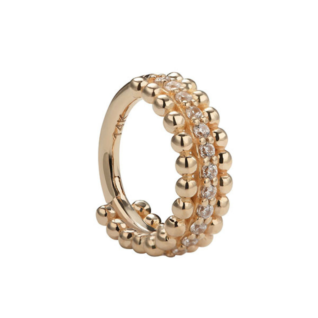 14Kt Solid Yellow Gold Piercing Ring - Piercings Works