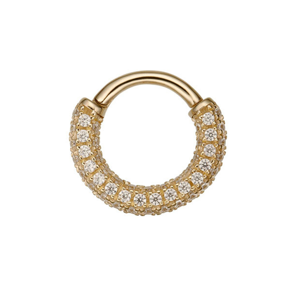 Stijlvolle en Opvallende Septum/Daith Piercing Ring van 14 Karaat Massief Goud