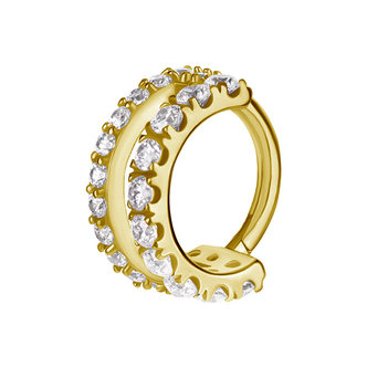 Piercings Works Opvallende en Luxueuze Tragus en Helix Ring - Met Premium Zirkonia Livia