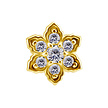 18 Karat Gold Tragus Piercing - Premium Zirconia Flower