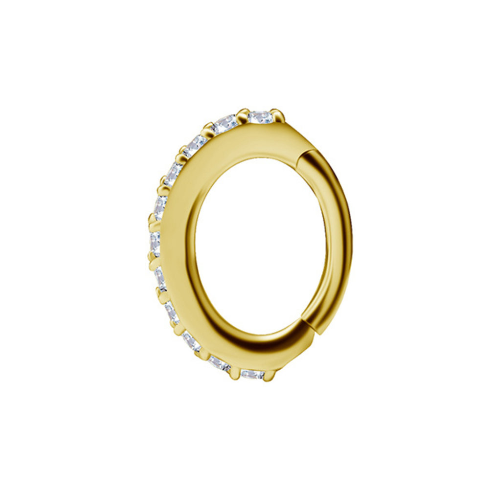 18 Karat Gold Rook Oval Ring - Lab Diamonds