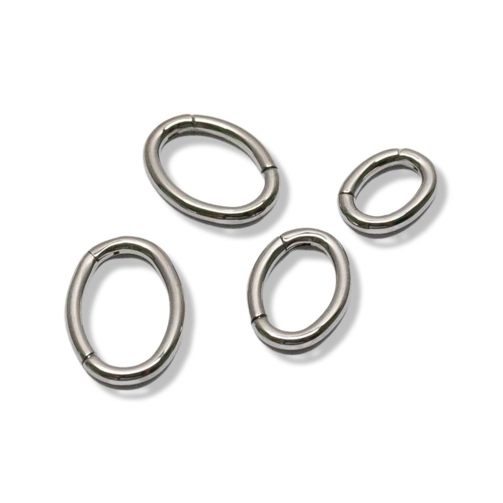 Titanium Seamless Click Ring - Oval - Piercings Works