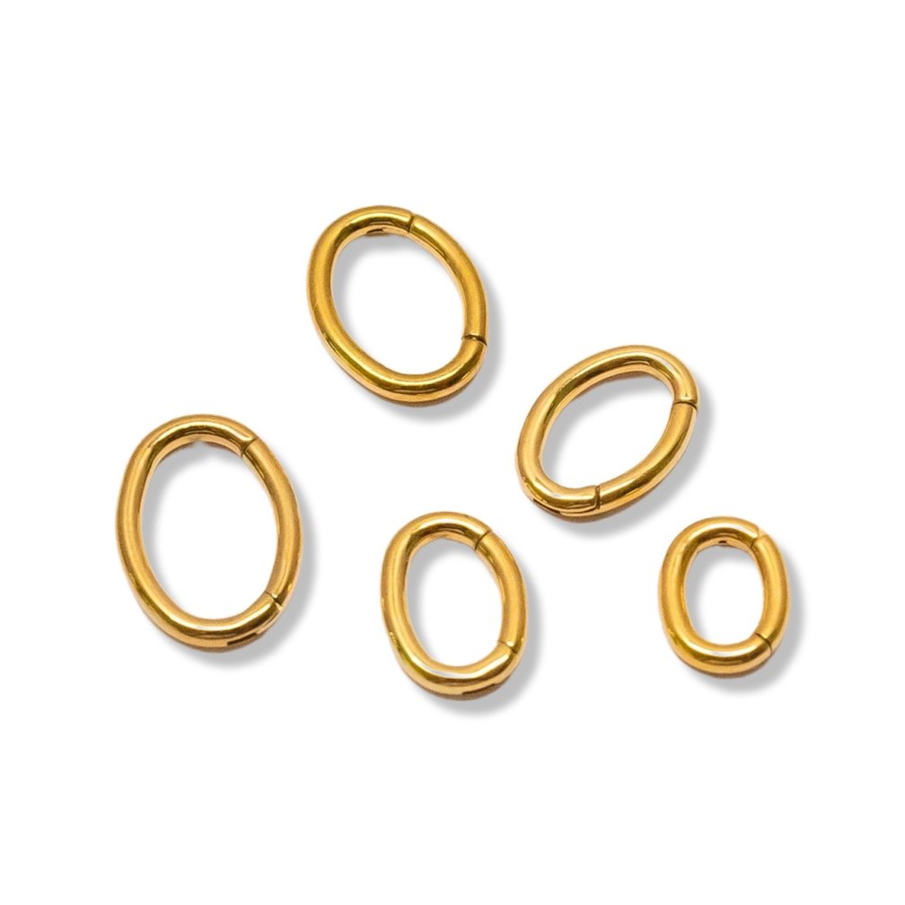 Titanium Seamless Click Ring - Oval