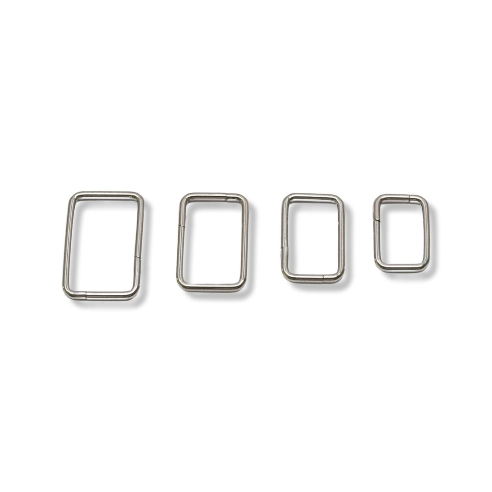 Moderne en Stijlvolle Piercing Ring van Titanium - Seamless Click en Rechthoekig Design