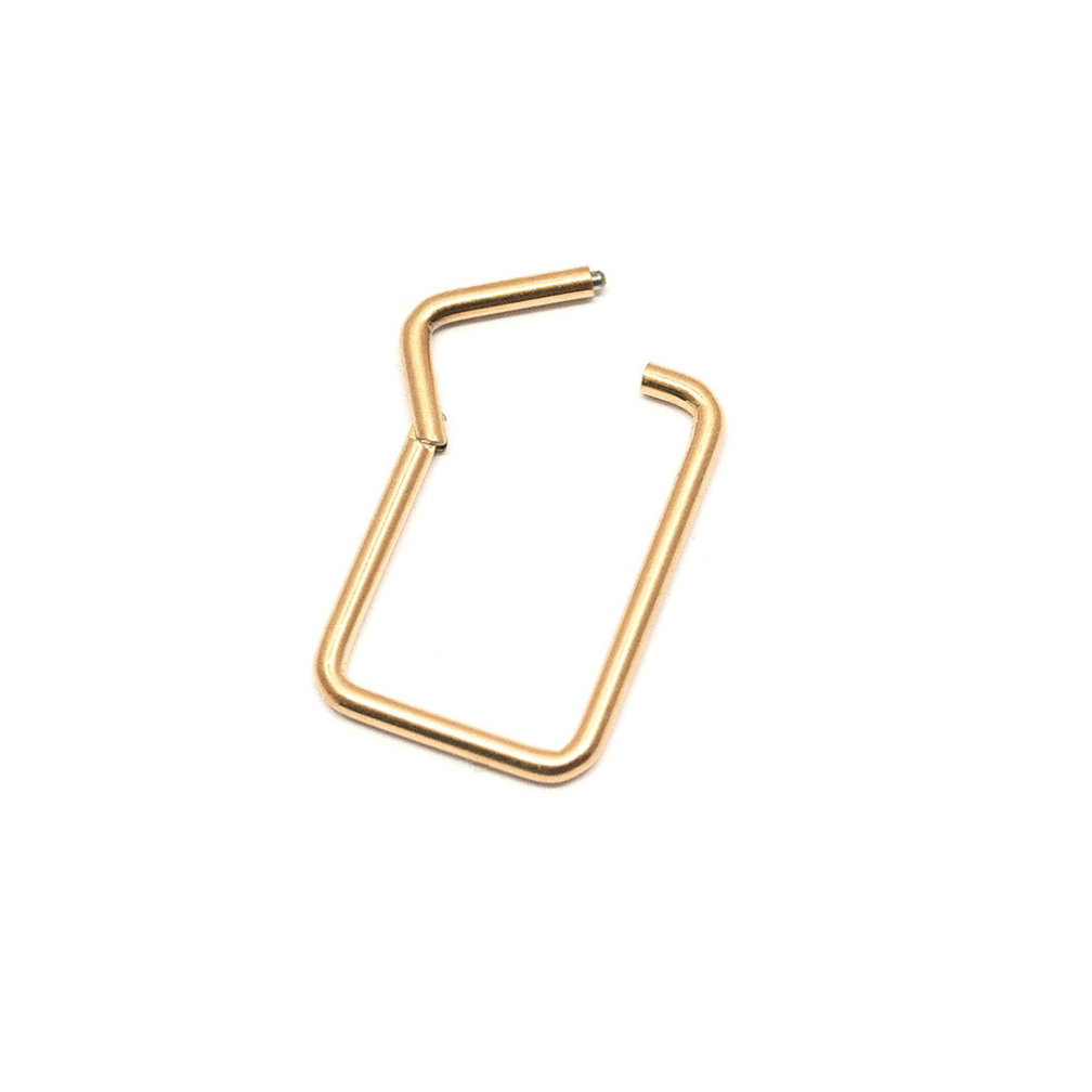 Moderne en Stijlvolle Piercing Ring van Titanium - Seamless Click en Rechthoekig Design