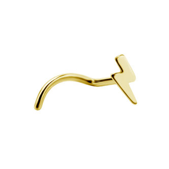 Piercings Works Opvallende en Unieke Neusstud van Titanium - Bliksemvormig Design