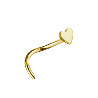 Piercings Works Schattige en Elegante Neusstud van Titanium - Hartvormig Design