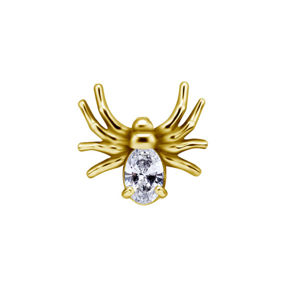 Surgical Steel Barbell - Premium Zirconia Spider