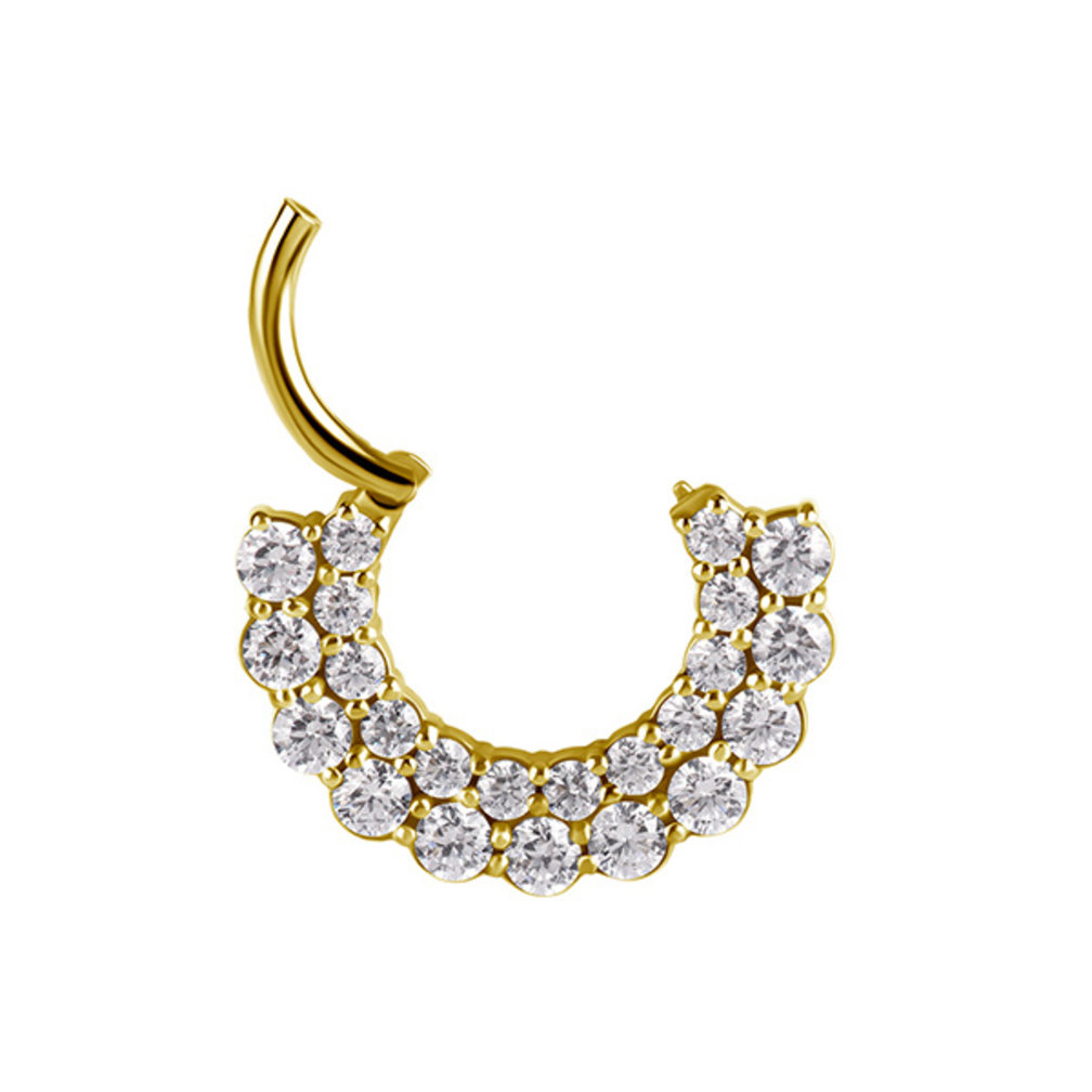 Stijlvolle en Glinsterende Septum/Daith Ring van Premium Zirkonia