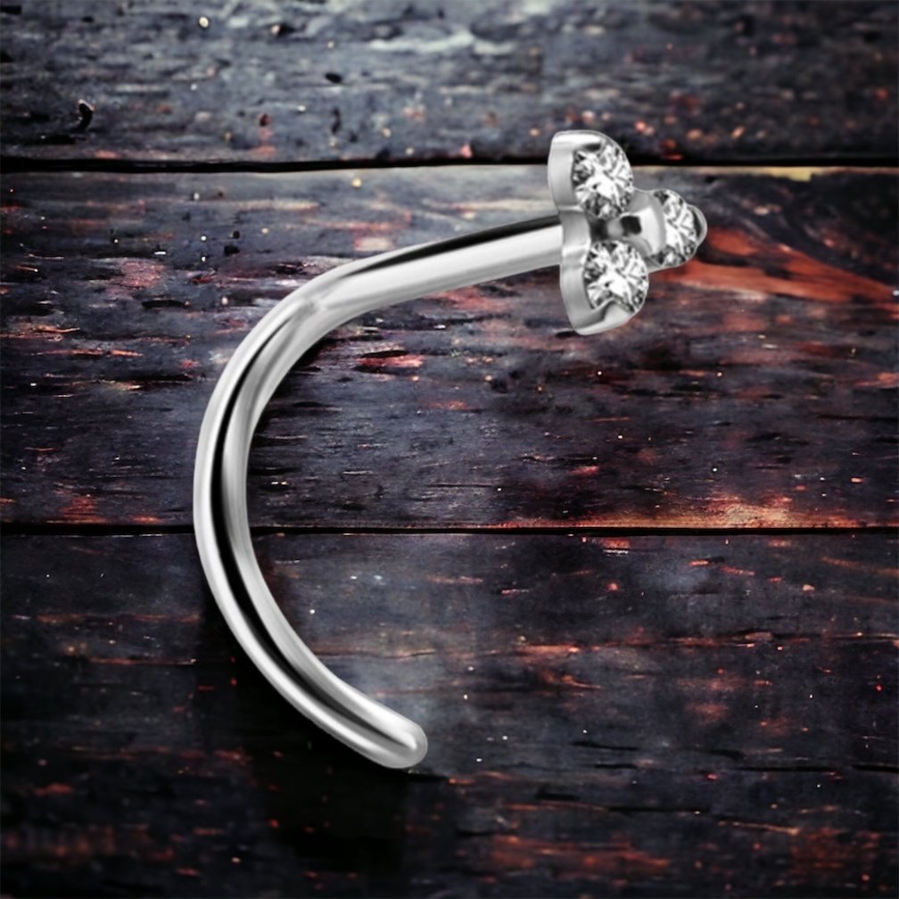 Titanium Nosestud - Premium Zirkonia Trinity