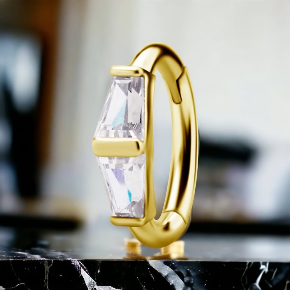 Luxe en Opvallende Rookring met Premium Zirkonia Baguette