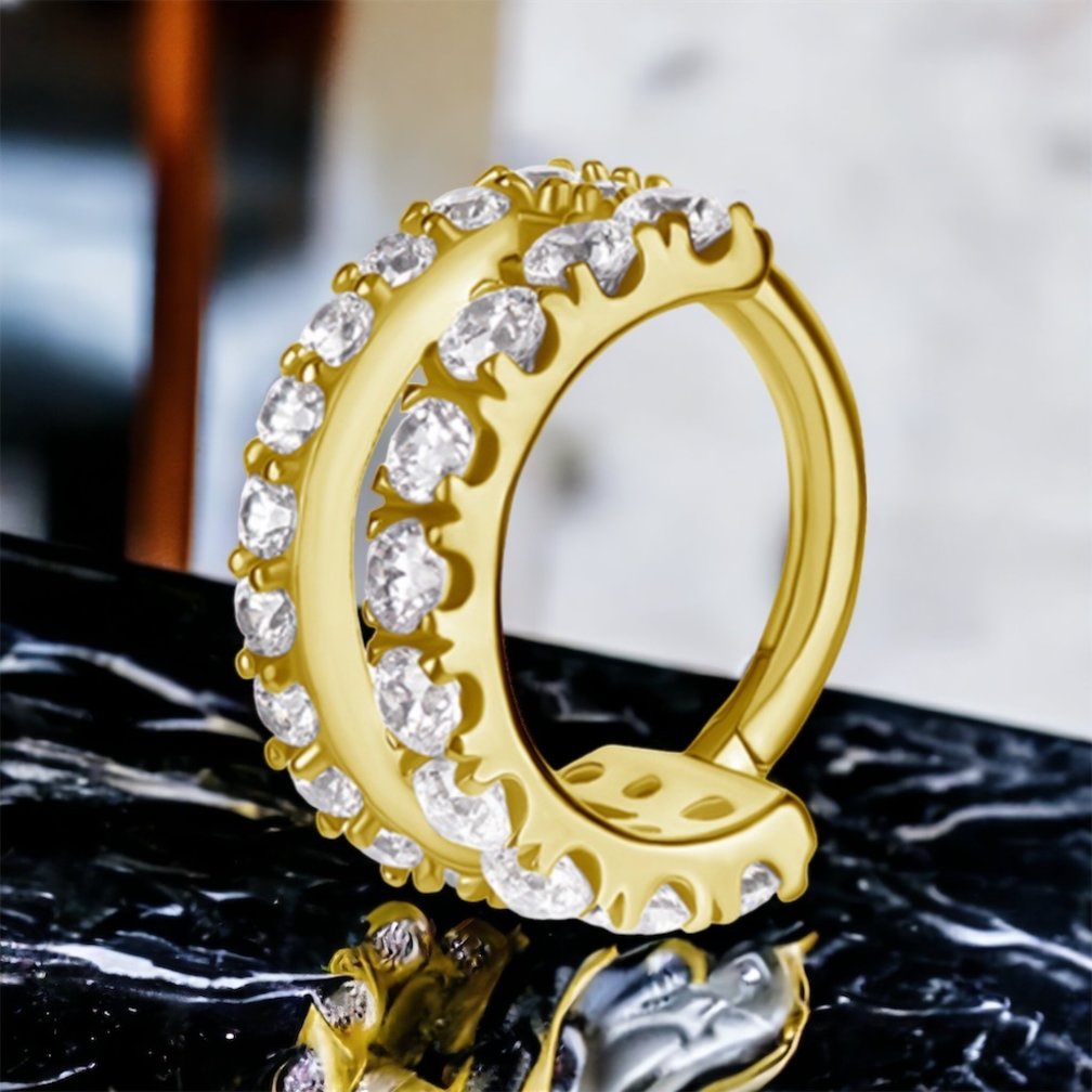 Opvallende en Luxueuze Tragus en Helix Ring - Met Premium Zirkonia