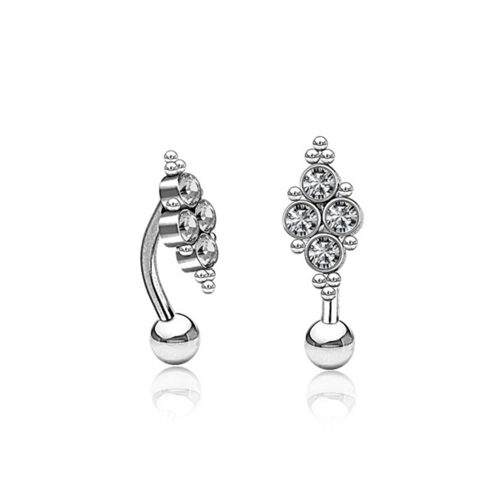 Schitterende Navelpiercing met Zirkonia