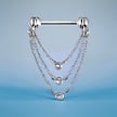 Free Rotating Nipple Chain Barbell - Zirconia