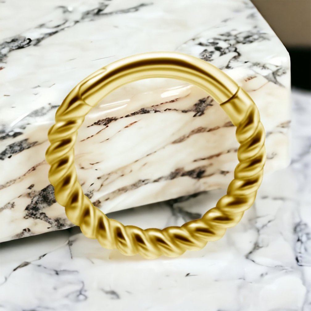 18 Karaat Goud Helix Ring - Twisted Touw