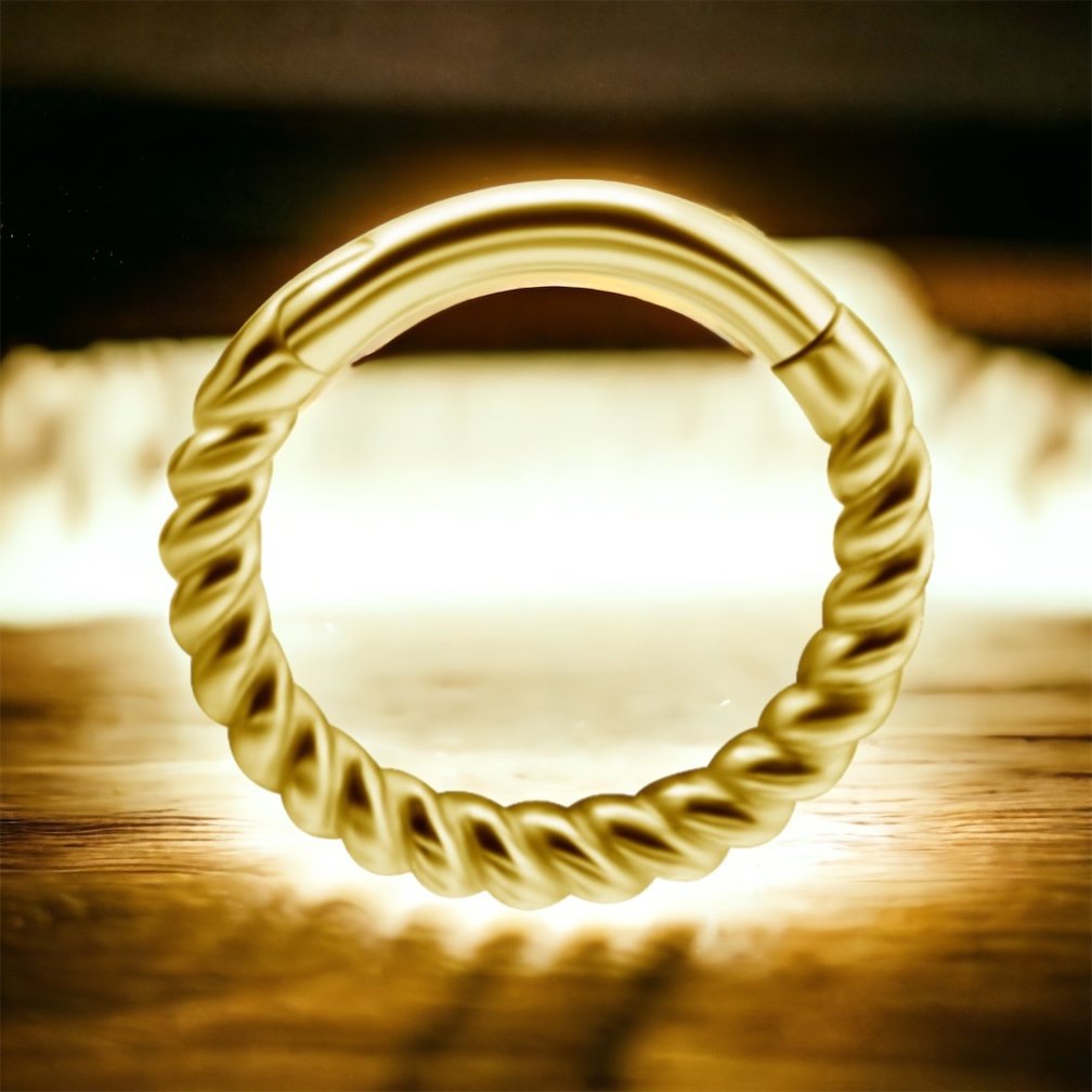 18 Karaat Goud Helix Ring - Twisted Touw