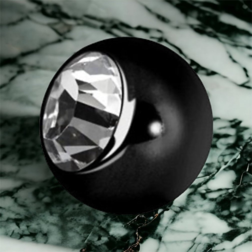 Piercing Balletje - Helderwit Kristalletje