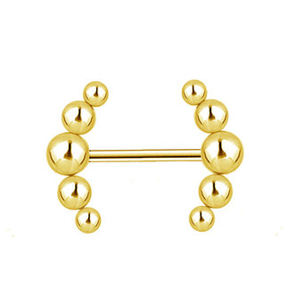 Piercings Works Art of Minimalism: Nipple Barbell - Crescent