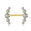 Stylish Nipple Barbell - Zirconia Crescent