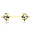 Stylish Nipple Barbell - Zirconia