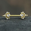 Stylish Nipple Barbell - Zirconia