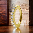 18 Karat Gold Rook Oval Ring - Lab Diamonds