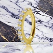 18 Karat Gold Rook Oval Ring - Lab Diamonds