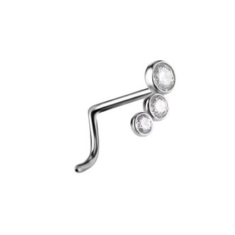 Piercings Works Stijlvolle Titanium Nosestud - Premium Zirkonia
