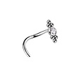 Elegante Titanium Nosestud - Premium Zirkonia