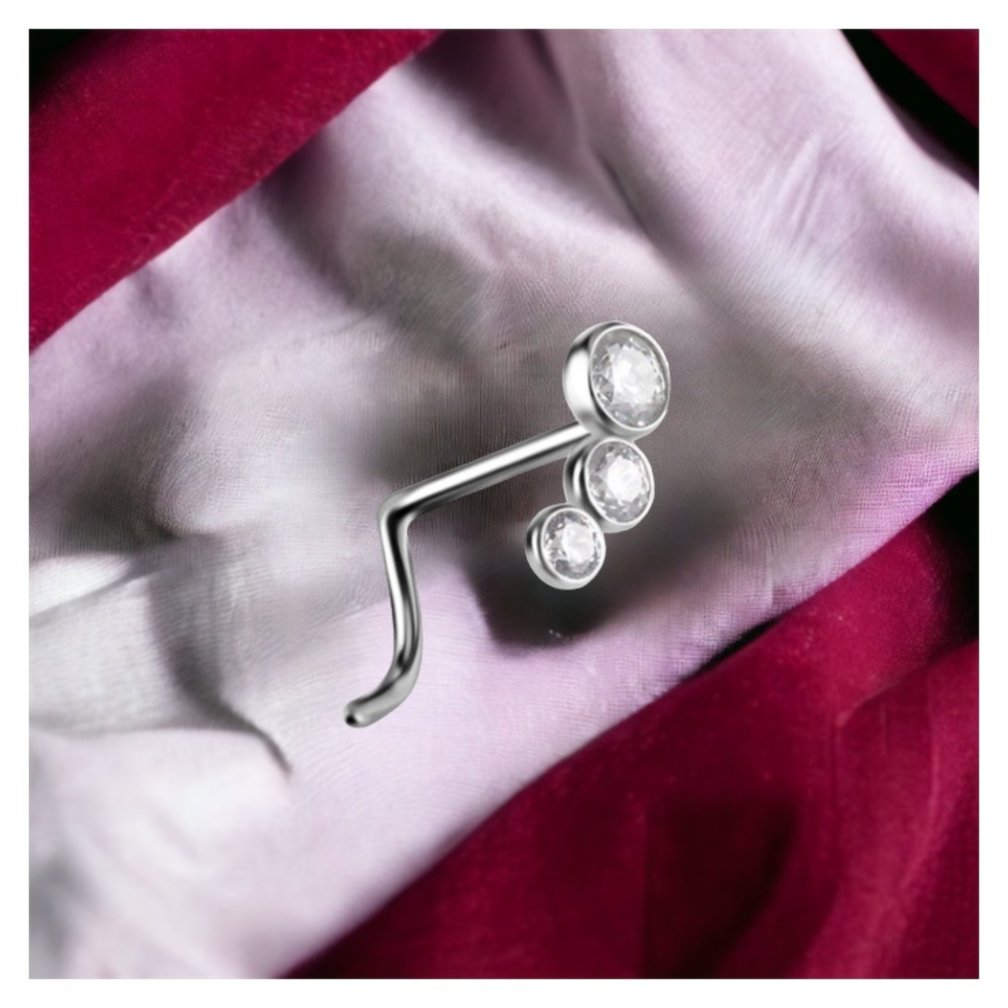 Stylish Titanium Nosestud - Premium Zirconia