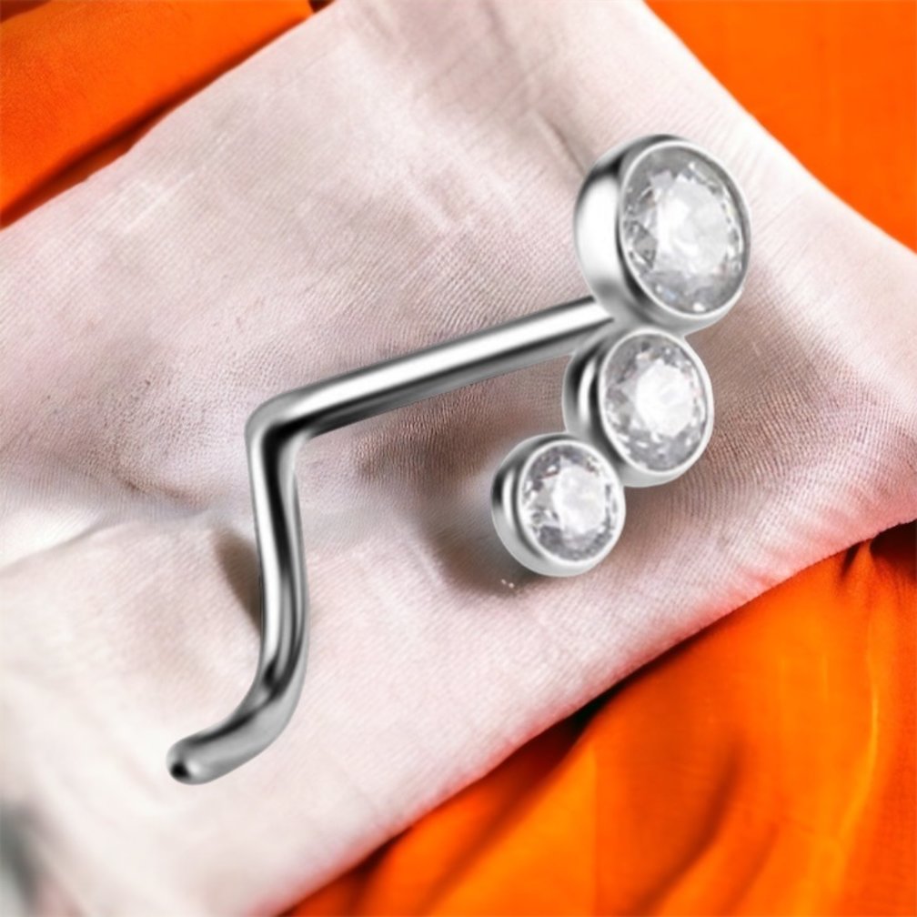 Stylish Titanium Nosestud - Premium Zirconia