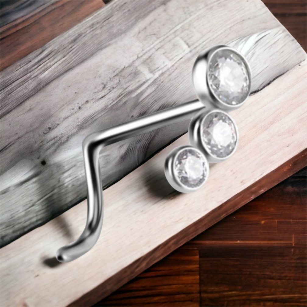 Stylish Titanium Nosestud - Premium Zirconia