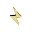 Gold Plated Titanium Barbell - Lightning Bolt