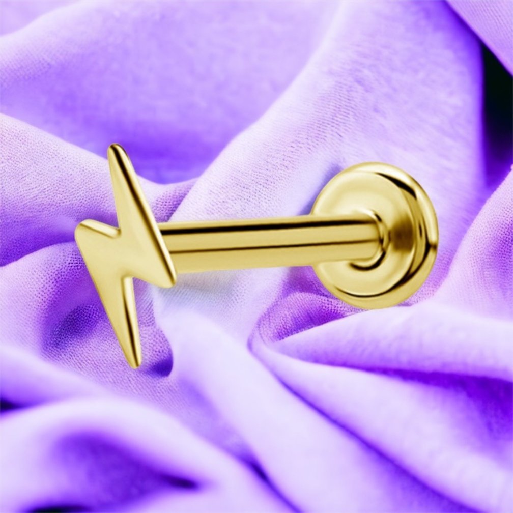 Vergulde Titanium Barbell - Bliksem