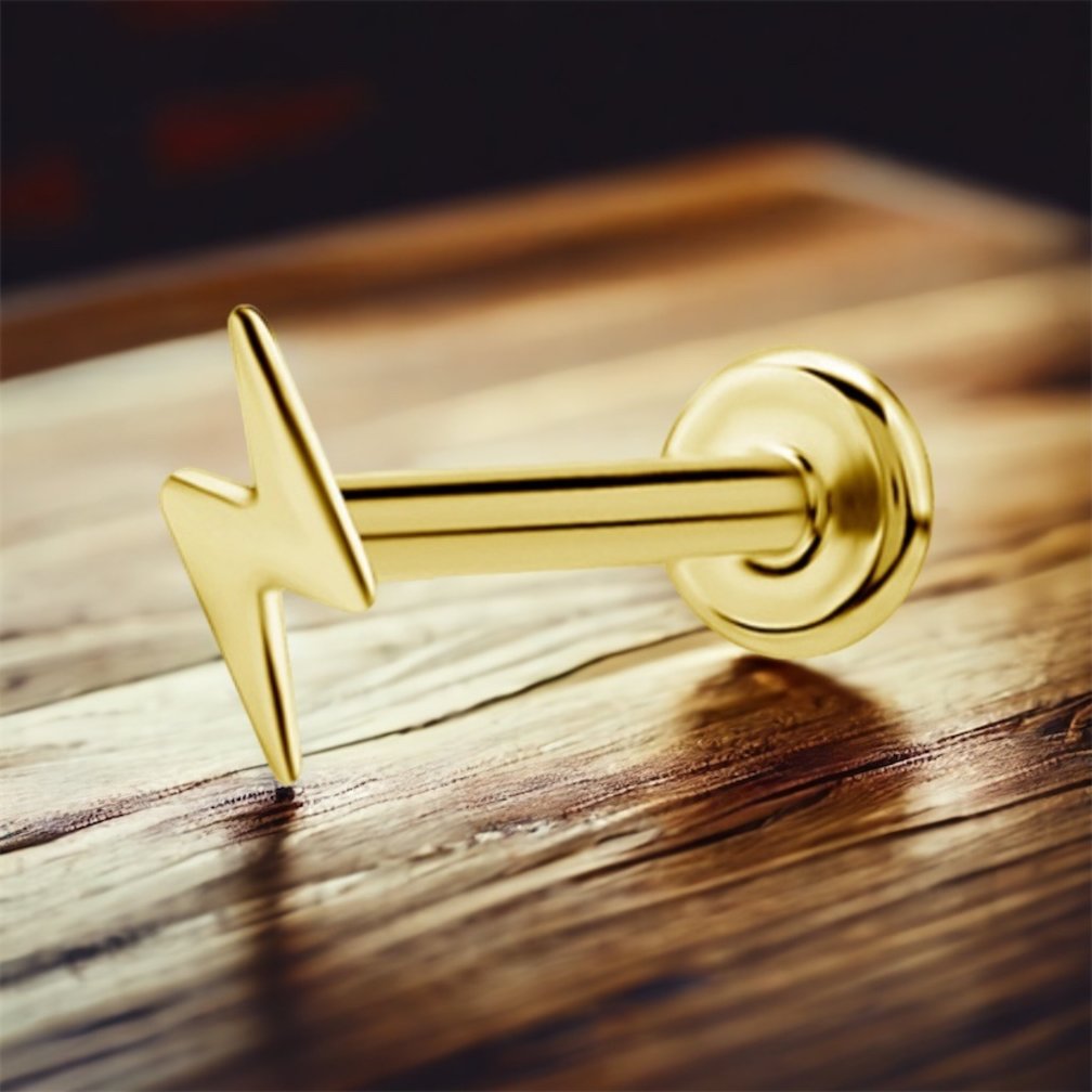 Vergulde Titanium Barbell - Bliksem