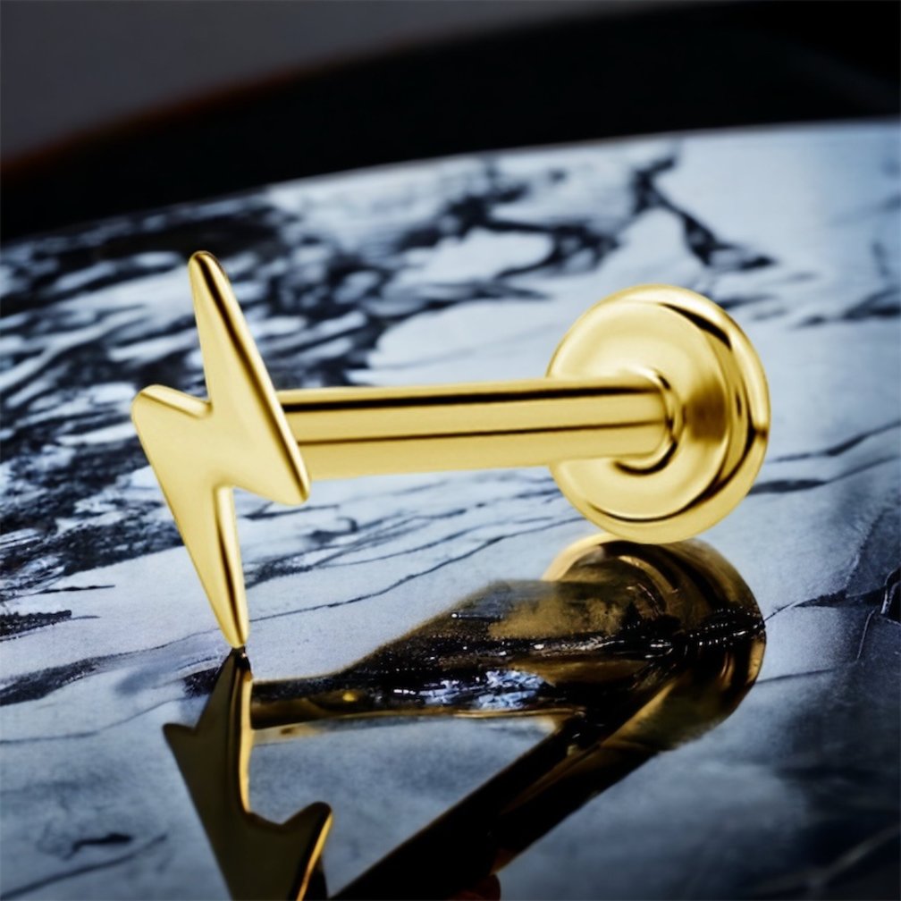 Vergulde Titanium Barbell - Bliksem