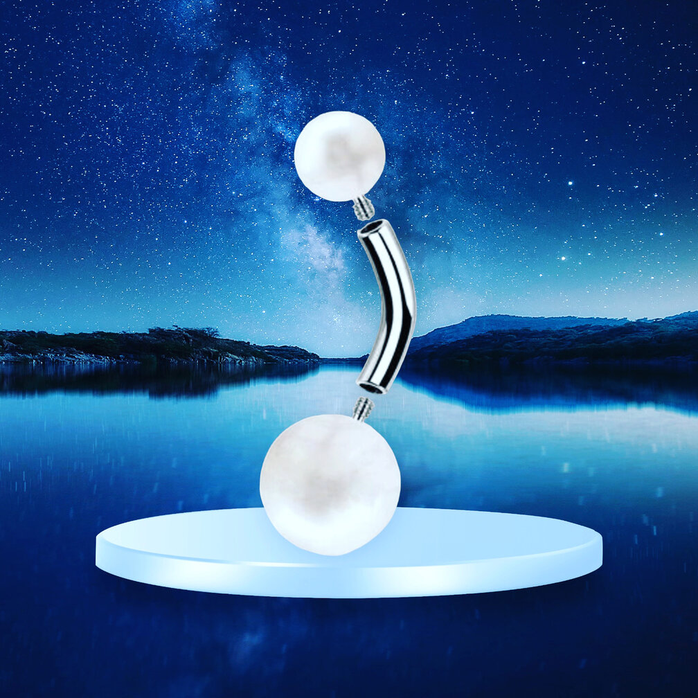 Chirurgisch Staal Navel Piercing - Parels