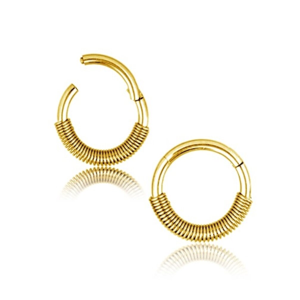 Gold Plated Hinged Segment Ring