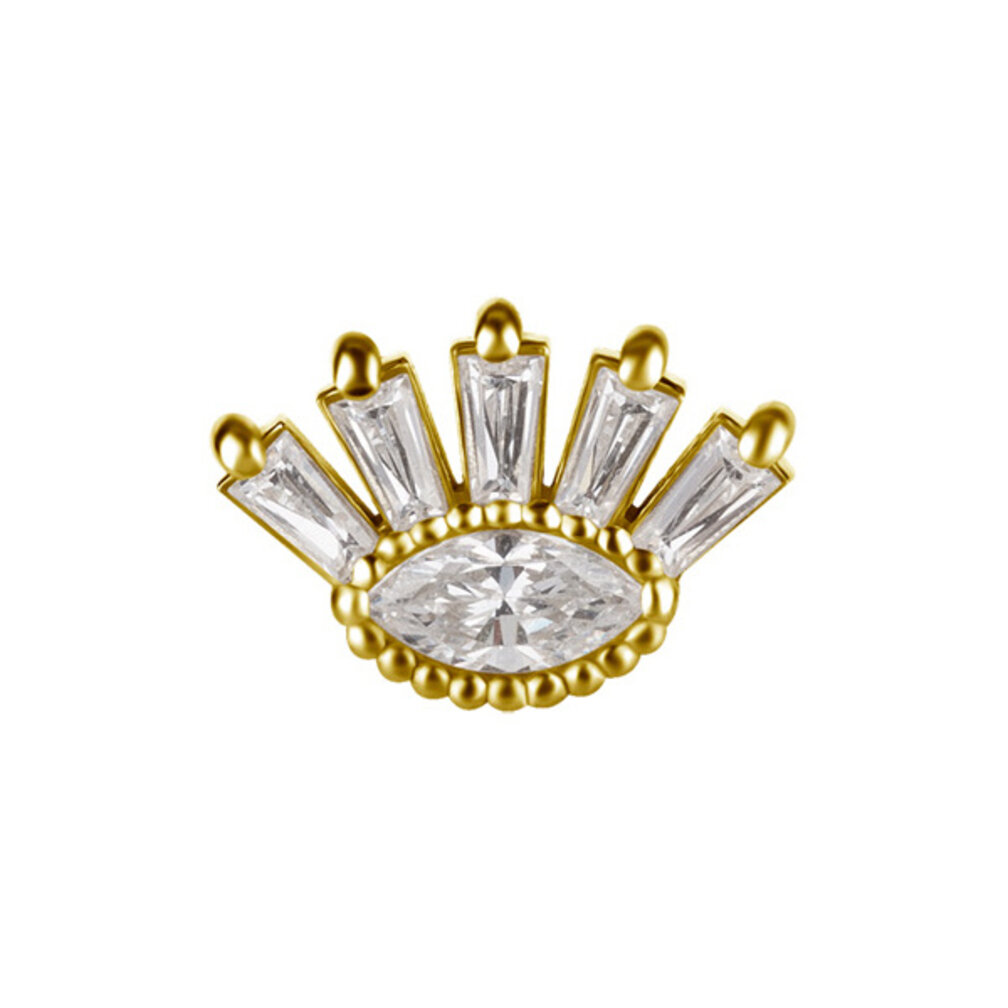 Luxe en Opvallende Oor Piercing van 18 Karaat Goud - Premium Zirkonia