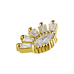 18 Karat Gold Ear Piercing - Premium Zirconia