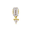 Exquisite 18 Karat Gold Piercing with Arrow Design and Zirconia Stones